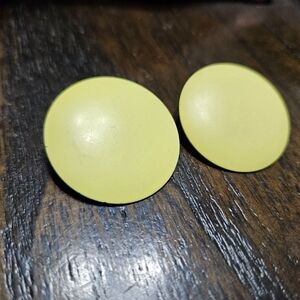 Yellow Round Earrings